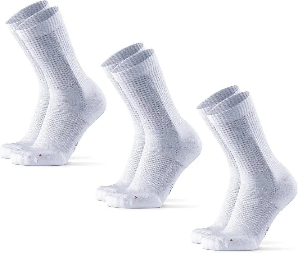 OEKO-TEX STANDARD 100 DANISH ENDURANCE Running Socks for Men & Women, Crew, Cushioned, 3-Pack