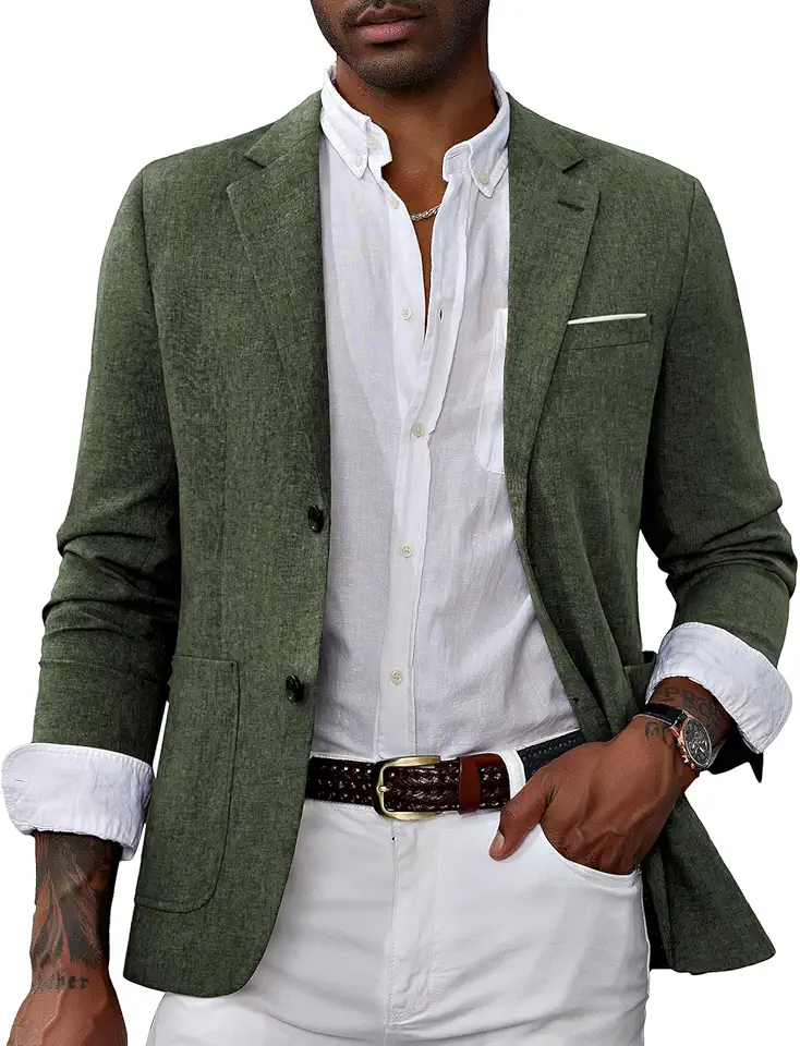PJ PAUL JONES Mens Casual Sport Coat Blazer Two Buttons Lightweight Business Jackets