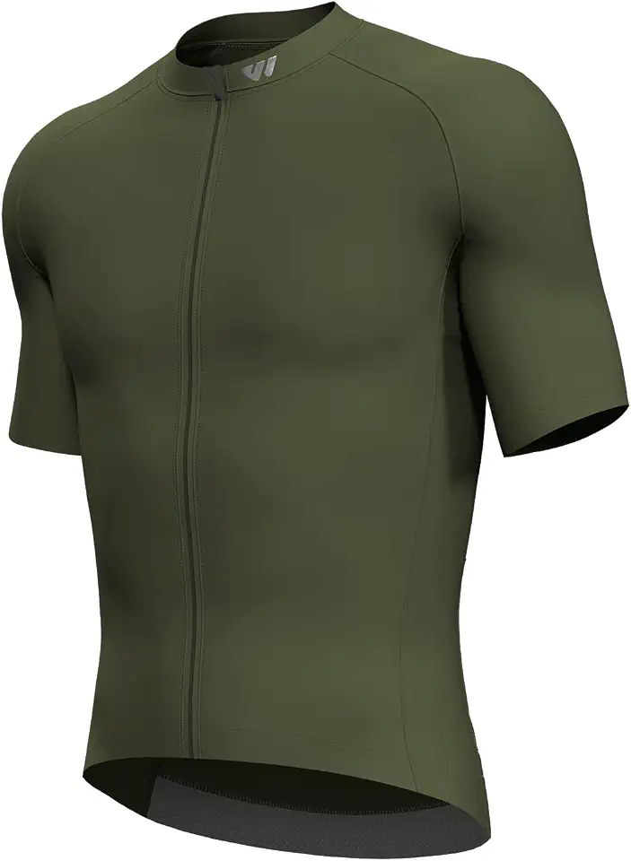 Lo.gas Cycling Jersey Men Short Sleeve, Road Bike Jerseys Full Zipper with Pockets, Bicycle Clothing Breathable Quick Dry
