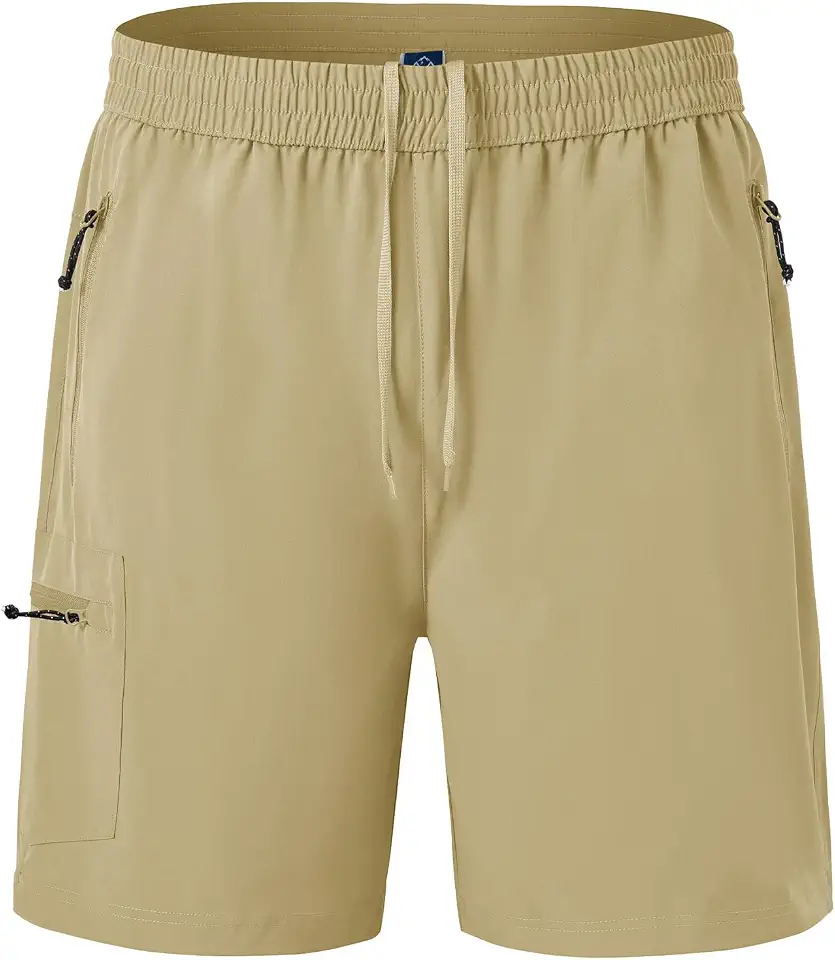 Men's Tan Lightweight Technical Hiking Shorts