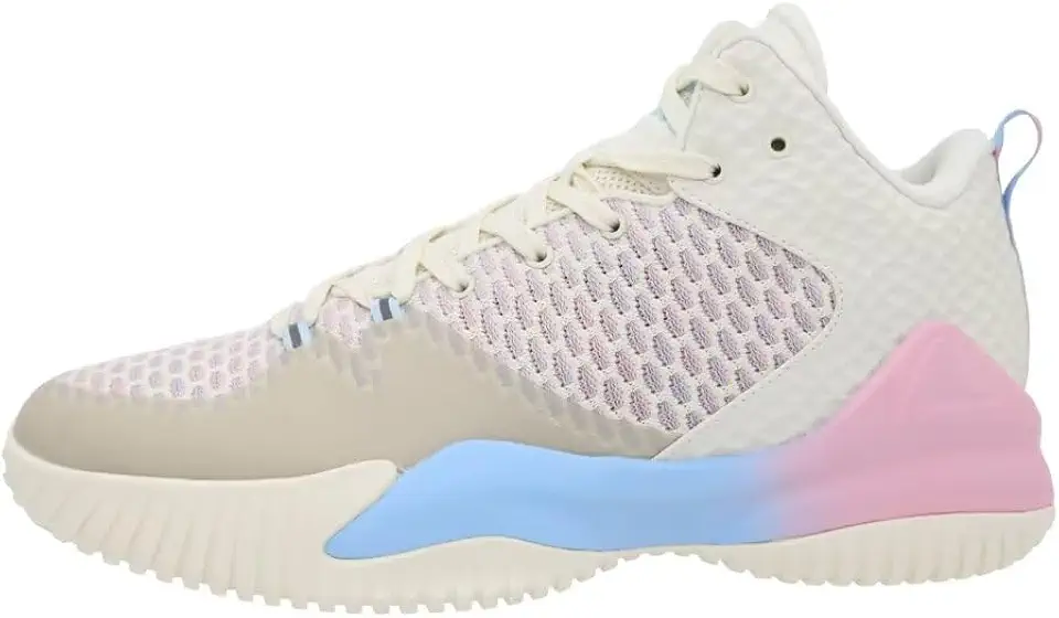 PEAK High Top Mens Basketball Shoes Lou Williams Streetball Master Breathable Outdoor Sneakers Pickleball Shoes Cushioning Shoes for Fitness