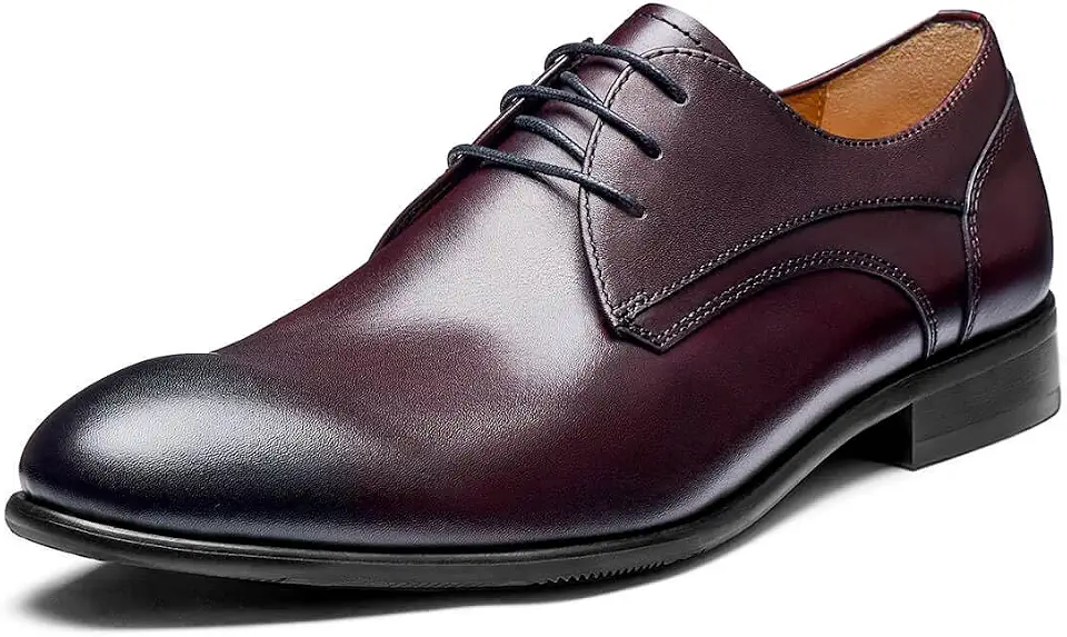 Men's Leather Wingtip Derby Dress Shoes