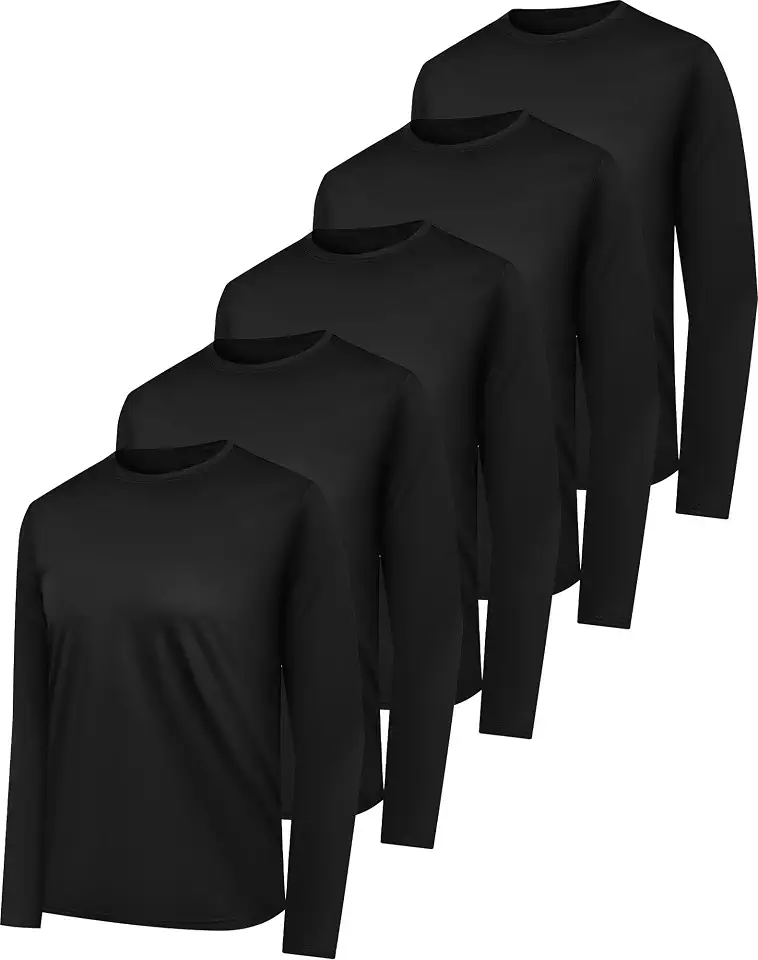 HovSiyla Long Sleeve Shirts for Men Moisture Wicking Mens Tee Shirts Workout Sun Protection T Shirt for Running