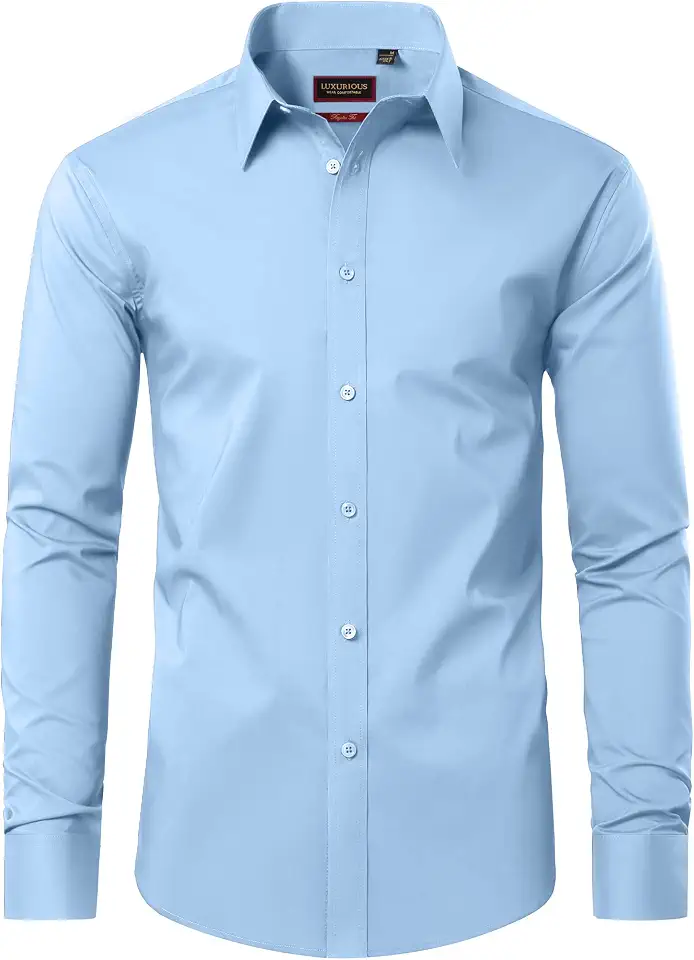 Global Recycled Standard Lion Nardo Cotton Mens Dress Shirts Long Sleeve Wrinkle Free Business Casual Button Down Shirts Formal Shirts Big and Tall