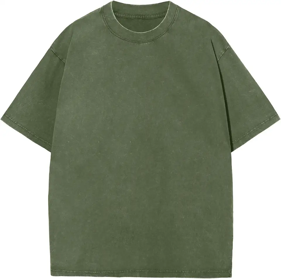 ClimatePartner Verified Men's Oversized Cotton T-Shirts Loose Fit Vintage Washed Tee Unisex Short Sleeve Casual Shirts Tops