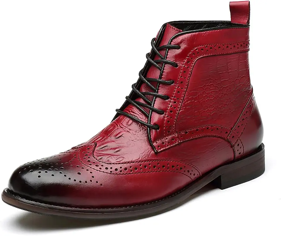 Men's Oxfords Boots Dress Casual Leather Fashion Wingtips Brogues Chelsea Boots Tuxedo Ankle Danner Boots for Men