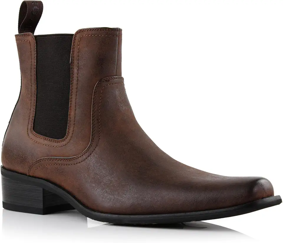Men's Dark Brown Leather Chelsea Boots