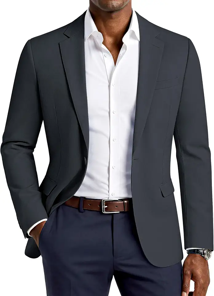 PJ PAUL JONES Men's Lightweight Sport Coat Casual One Button Blazer Breathable Sportcoat