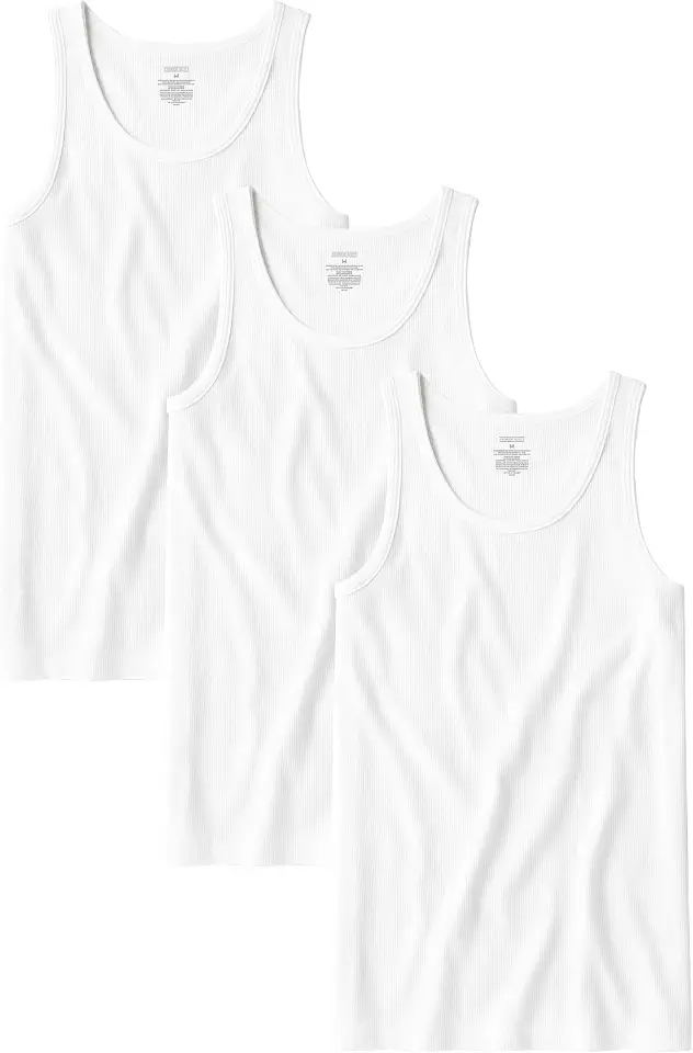 Andrew Scott Men's Cotton A-Shirt Tanks | Tag Free 100% Cotton Tank Tops |Multi Packs-Colors