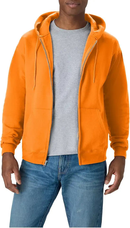 Hanes Men's Zip-up Hoodie, Ecosmart Fleece Full-zip Hoodie for Men, Hooded Sweatshirt