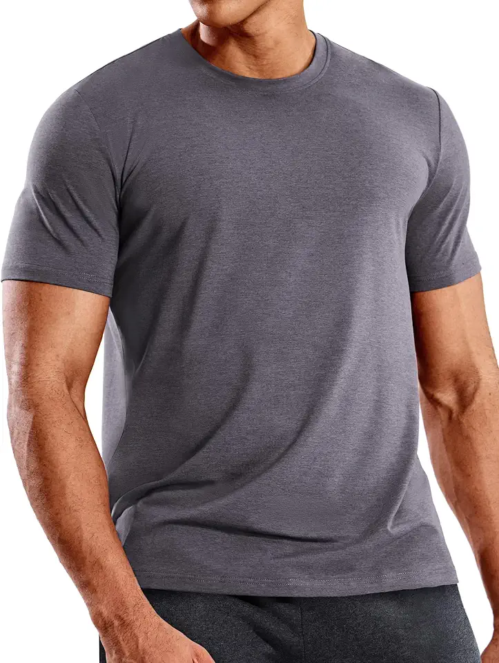 MIER Mens Dry Fit T-Shirts Short Sleeve Ultra Soft Tee Tops, Crew Neck