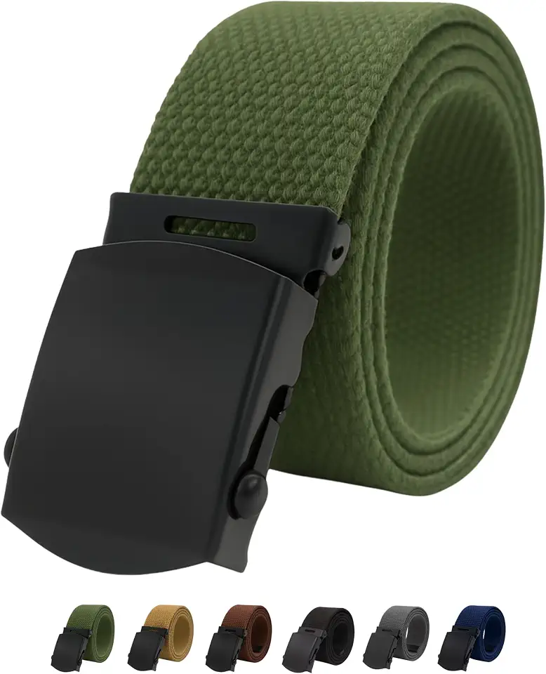 Men's Heavy Olive Canvas Web Belt