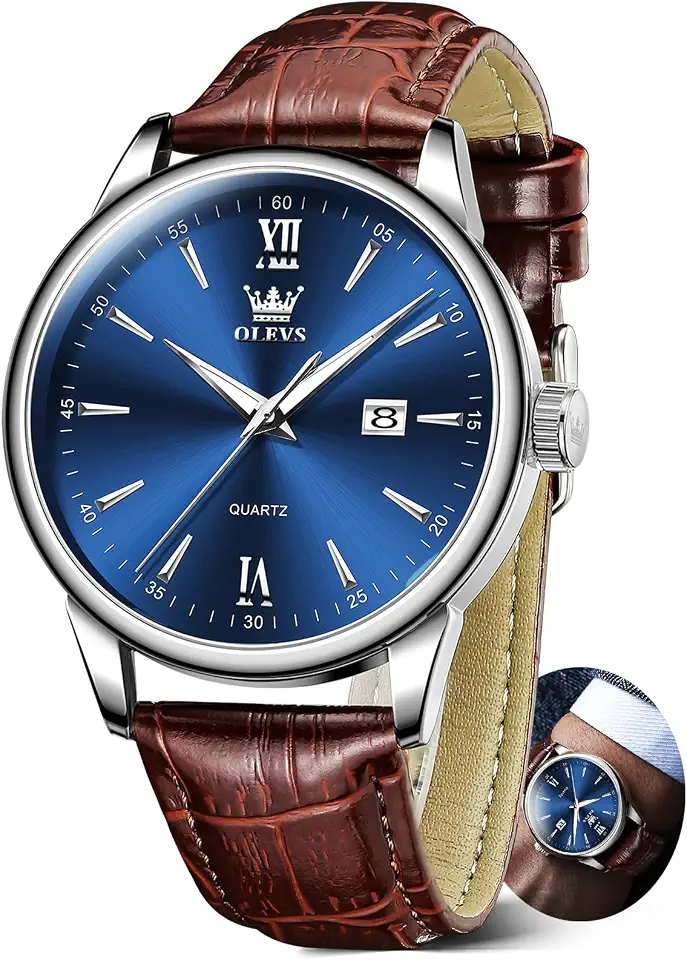 Men's Luxury Dress Watch Leather Strap