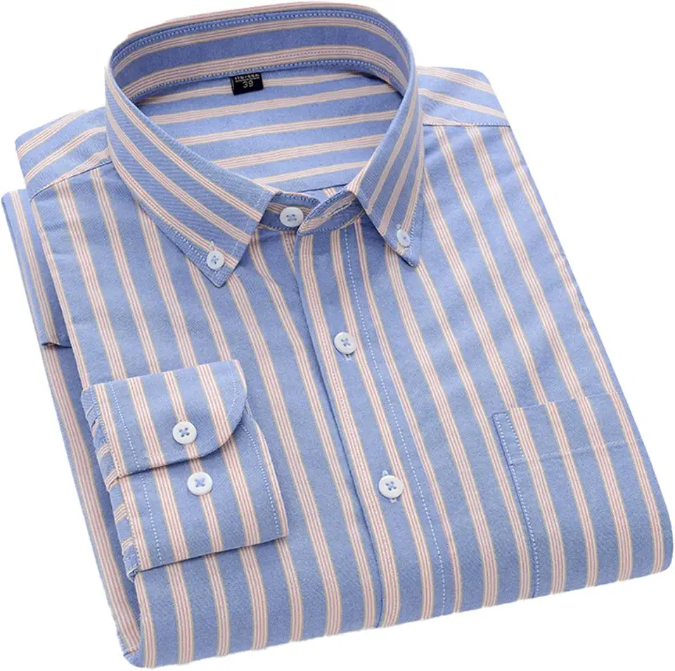 Cromoncent Mens Oxford Long Sleeve Button Down Shirts