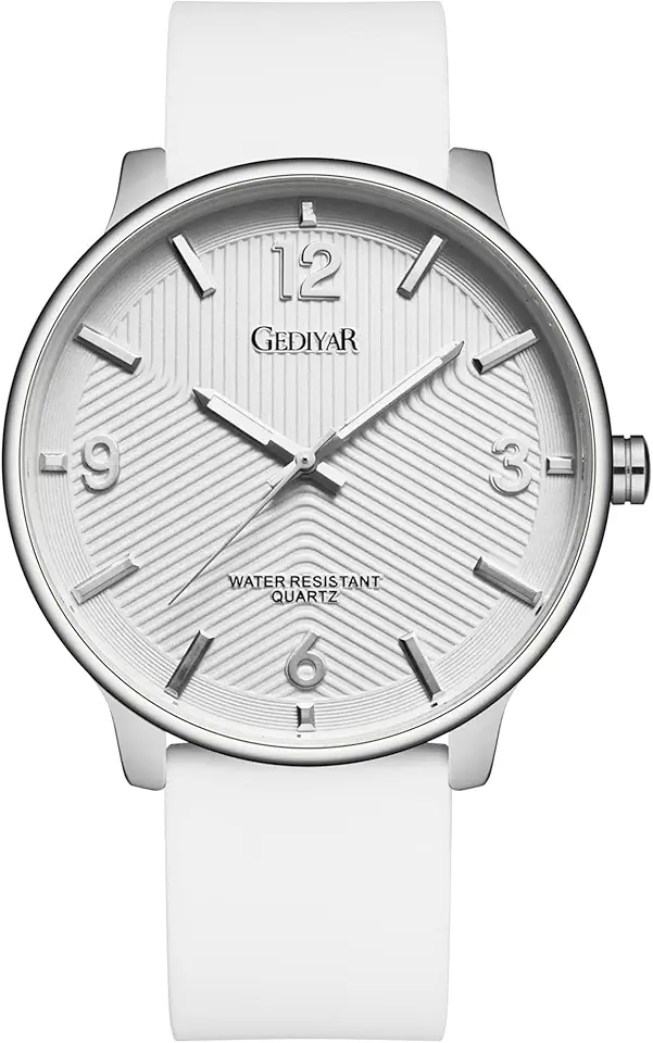 Men's Fashion Minimalist Wrist Watch Waterproof Watches Simple Ultra Thin Analog Quartz Silicone Watch for Men