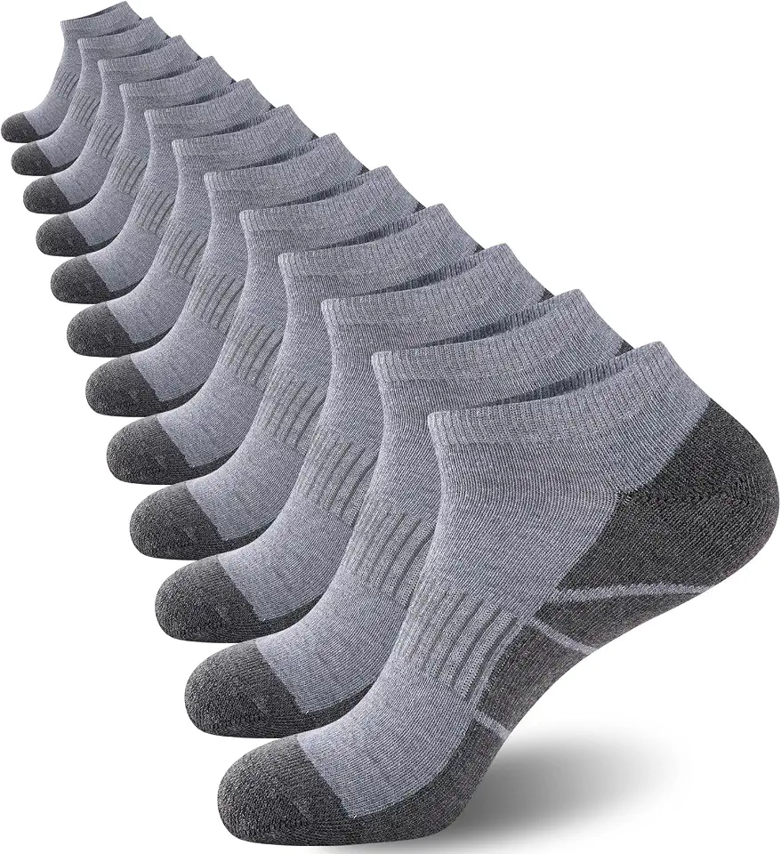 Global Recycled Standard COOVAN Socks for Men Athletic Low Cut Sock with 12 Pairs,Ankle Socks Men Cushion 12 Pack Running Casual Sock