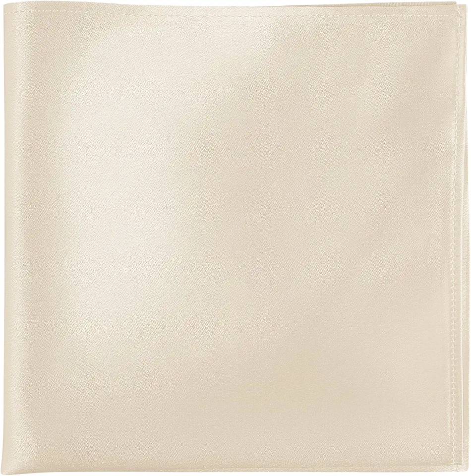 OEKO-TEX STANDARD 100 MANSPHIL 100% Real Mulberry Silk Pocket Square for Men, 11x11 Inch Solid Handkerchiefs, Multi Colors