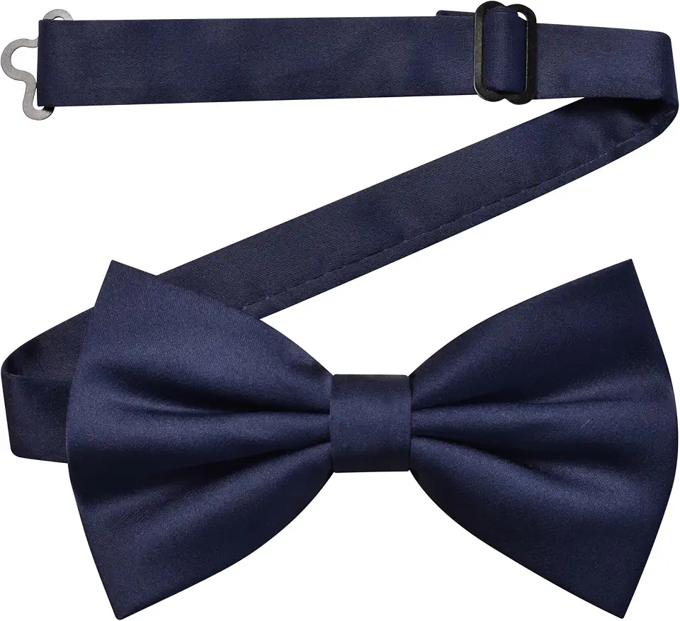 Branduce Solid Color Pre-tied Bow Tie Quality Adjustable Bowtie for Men Party Wedding
