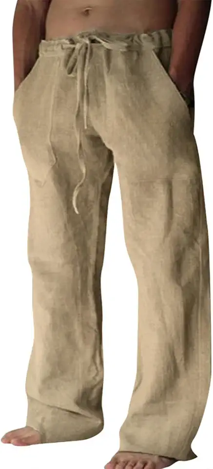 Men's Linen Drawstring Lounge Pants