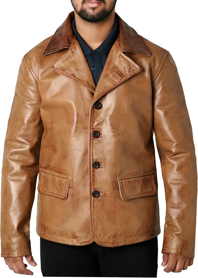 Men's Genuine Real Leather Coat Jacket | Leather Jacket Men
