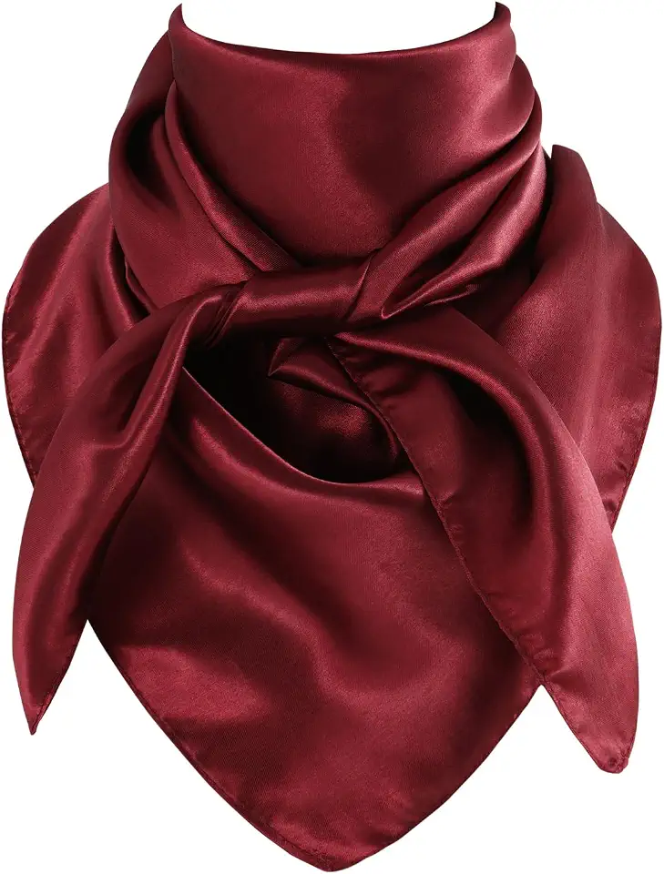 Solid Color Wild Rag Pure Cowboy Bandanas 35 Inch Head Scarf Women Bolo Scarf for Men Western