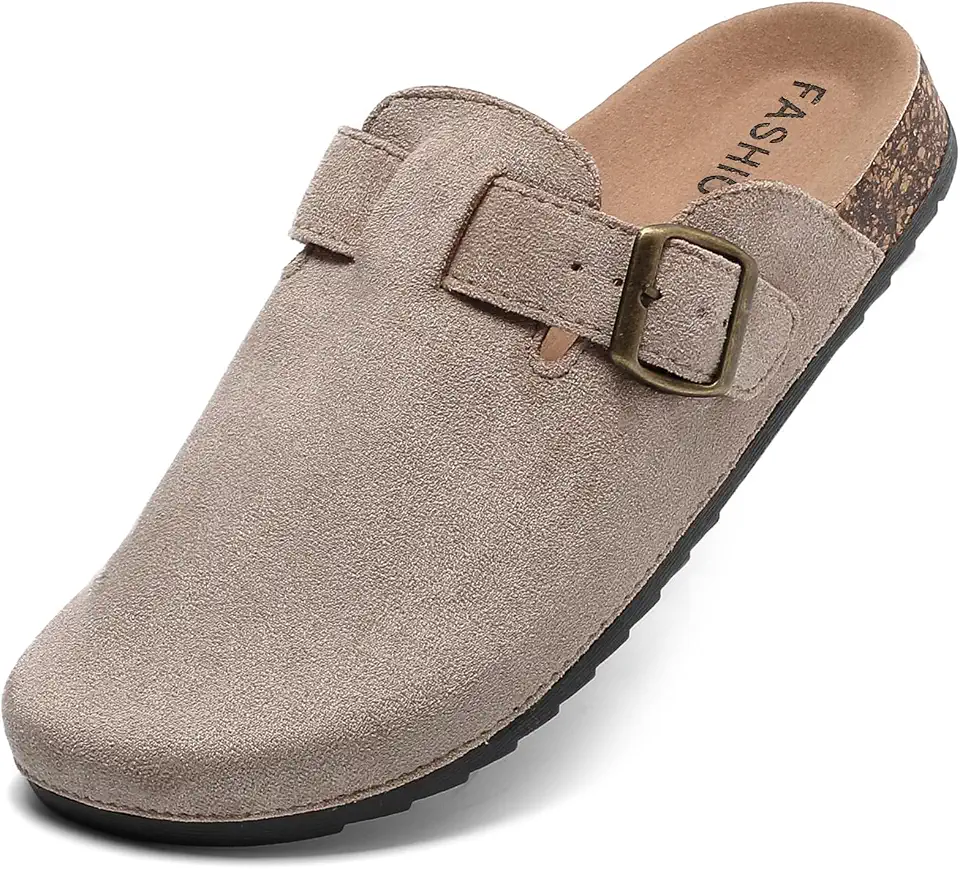 Men's Taupe Suede Mule Clogs