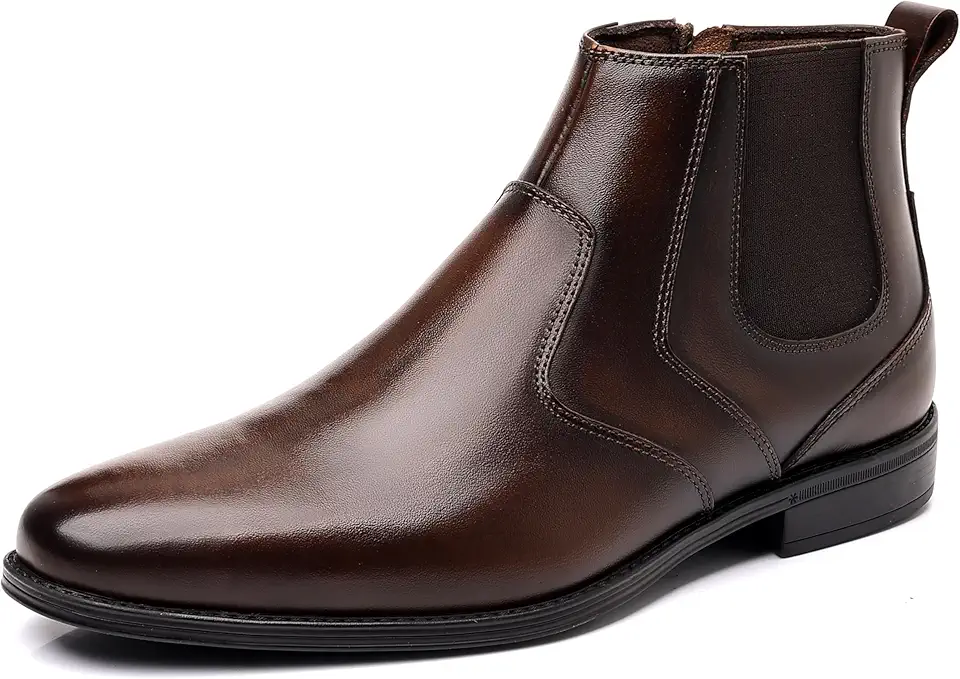 Men's Brown Leather Dress Boots