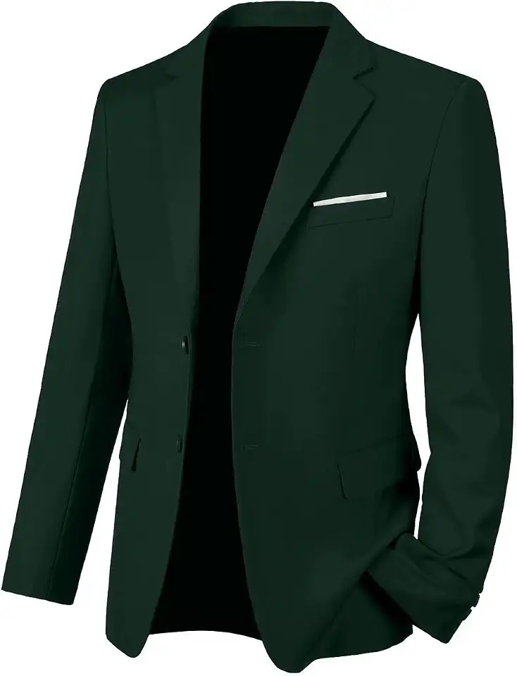 Men's Olive Green Stretch Suit Jacket