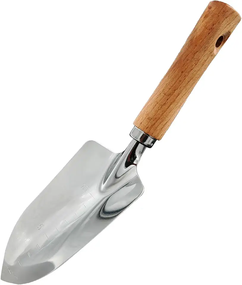 Men's Wooden Handle Stainless Steel Garden Trowel