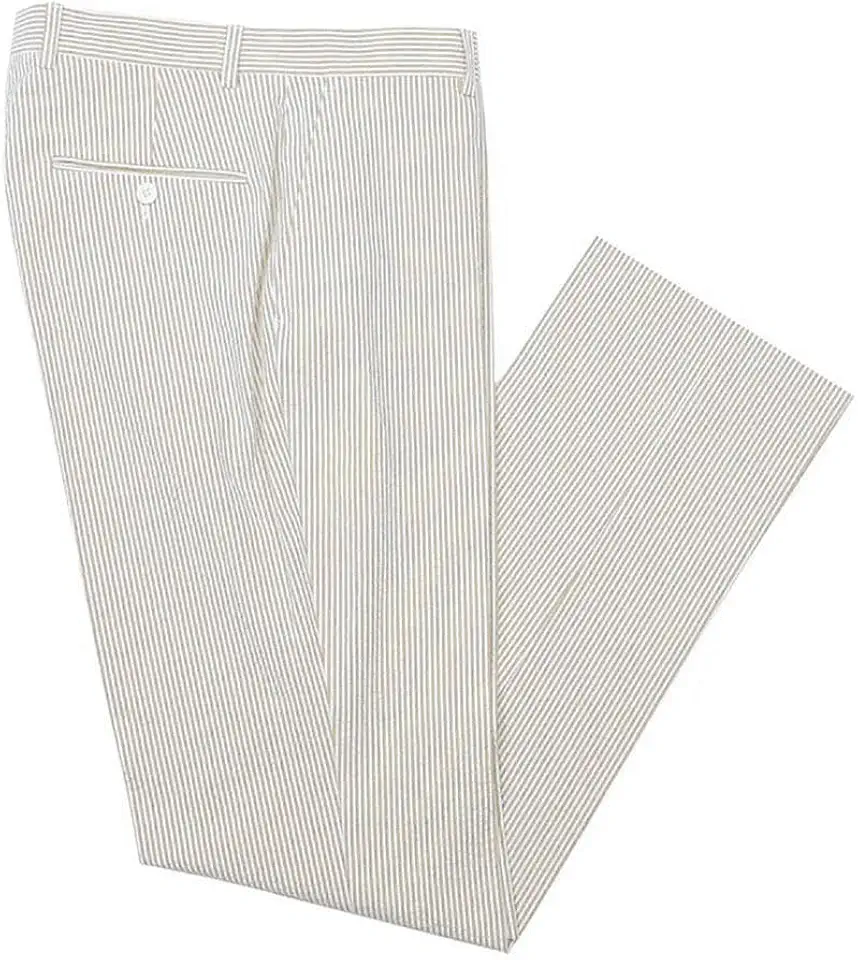Mens Summer Slacks Mens Sear sucker Slim Fit Suit Separate Pants Trousers