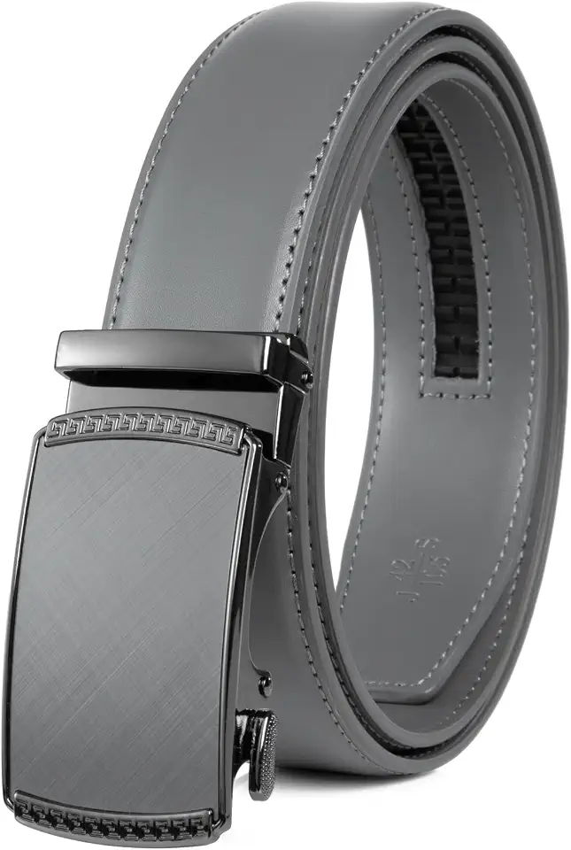 Ratchet Belts for Men-Black/Brown Belt Leather 1 3/8" for Casual Dress-Micro Adjustable Belt