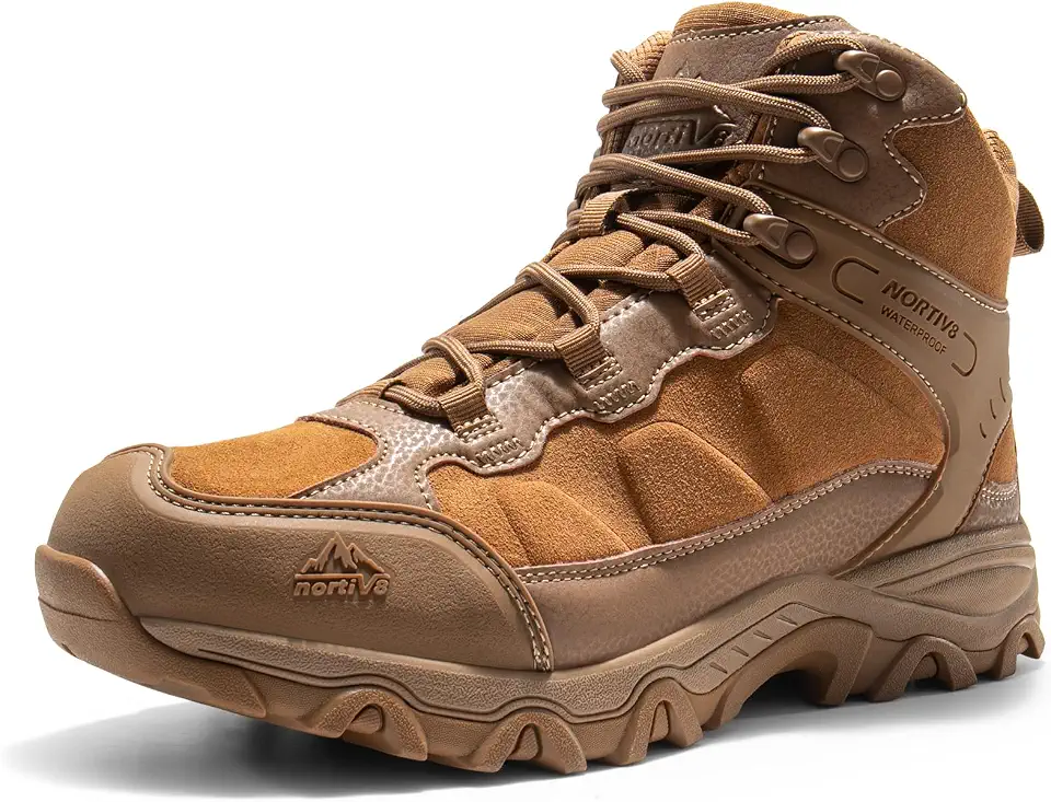 Men's Tan Waterproof Leather Hiking Boots
