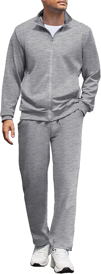 COOFANDY Men's Tracksuit Casual Sweatsuit 2 Piece Full Zip Jogging Suit Set