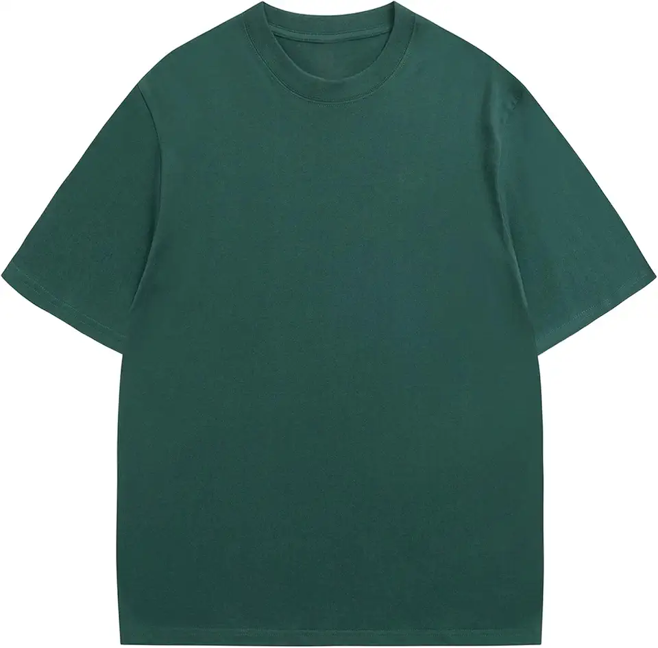 Mens Oversized T-Shirts Fashion Loose Fit Crewneck Tshirt Streetwear Heavyweight Short Sleeve Gym Workout Tops