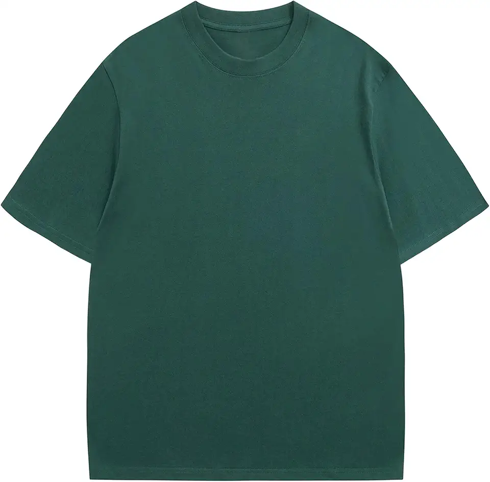 Men's Oversized T-Shirts Heavyweight Cotton Tee Crew Neck Short Sleeve T Shirts Loose Fit Basic Essential Soft Classic Tees