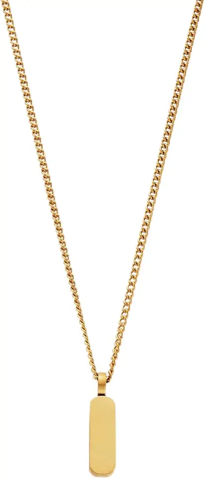 CRAFTD Totem Bar Pendant Necklace | 20.5" Cuban Link Chain