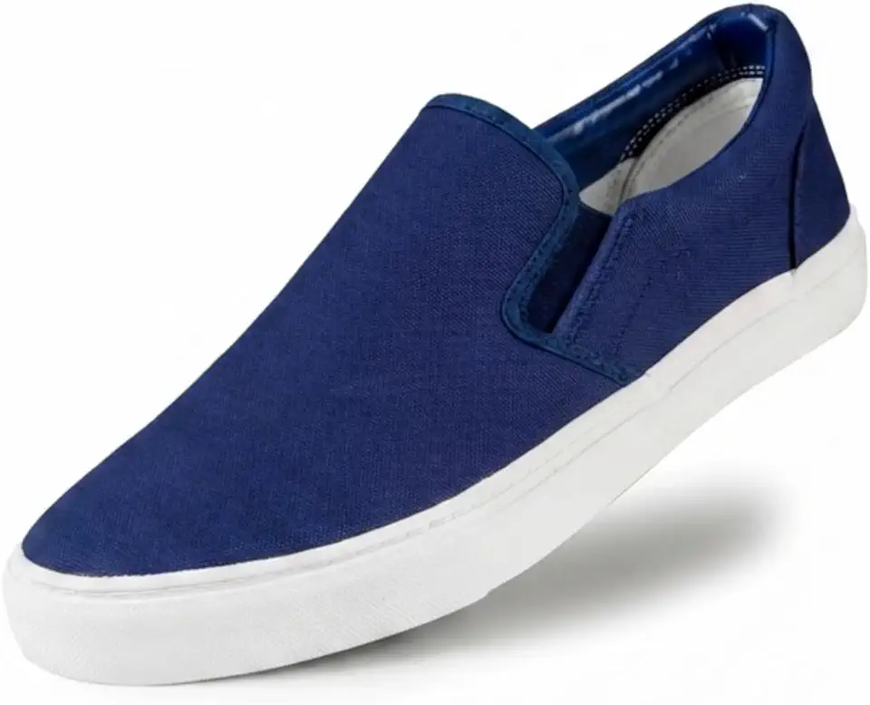 Men's Canvas Slip On Shoes for Men, Laceless Low Top Sneakers Mens Slip On Sneakers