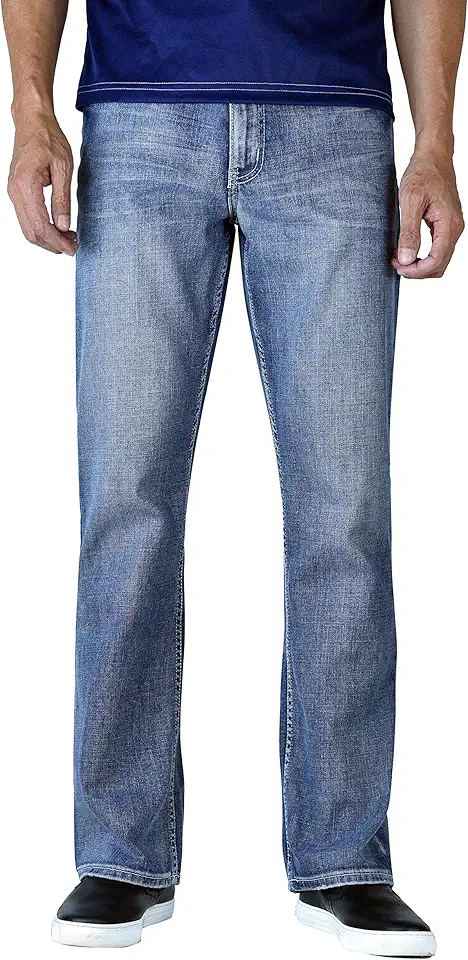 Flypaper Men’s Fashion Bootcut Blue Jeans Regular Fit Mens Work Pants