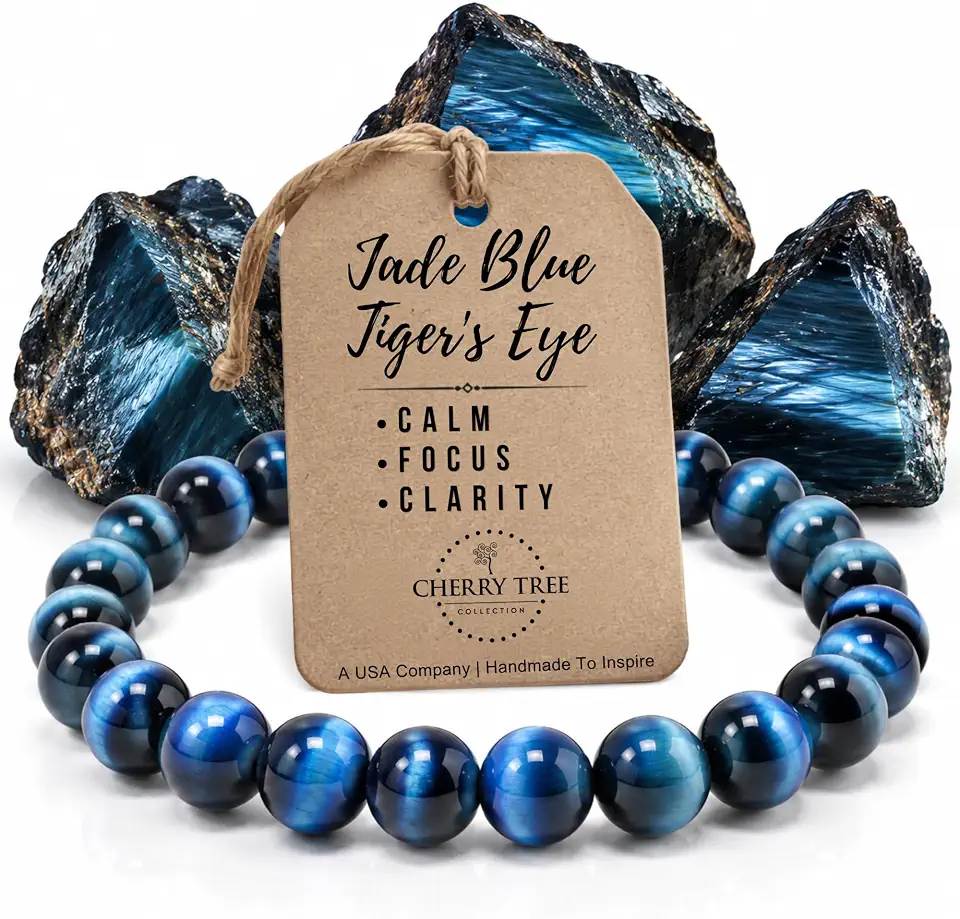 Men's Blue Beaded Bracelet