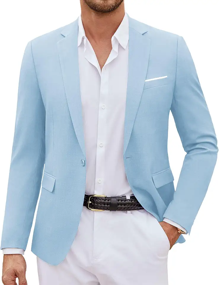 COOFANDY Mens Casual Blazer Suit Jackets One Button Sport Coats Lightweight Business Sports Jackets