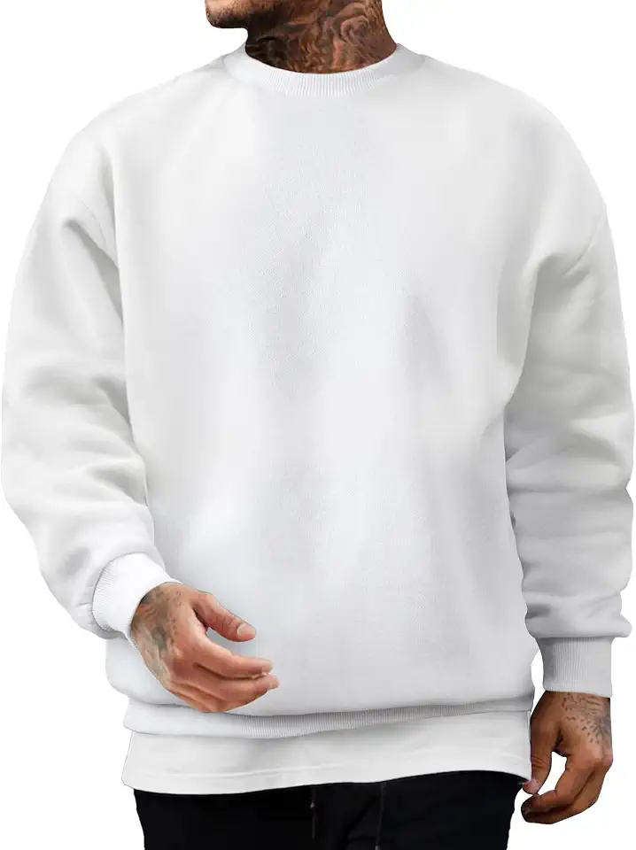 JMIERR Men's Casual Long Sleeves Crewneck Sweatshirts Cotton Pullover Sweatshirt for Men
