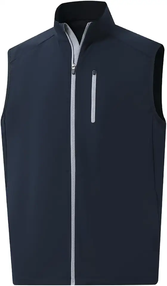 Rouen Mens Vests Outerwear Performance Lightweight Sleeveless Jacket Windproof Softshell Vests Sports Golf Vest for Men