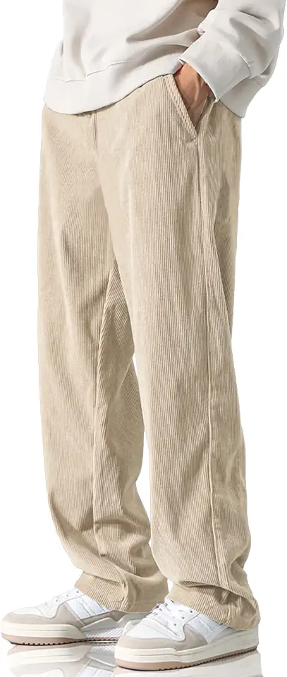 HOTake Men's Casual Loose Fit Corduroy Pants