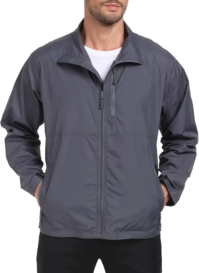 Mens Windbreaker Jackets Lightweight Packable for Spring/Summer