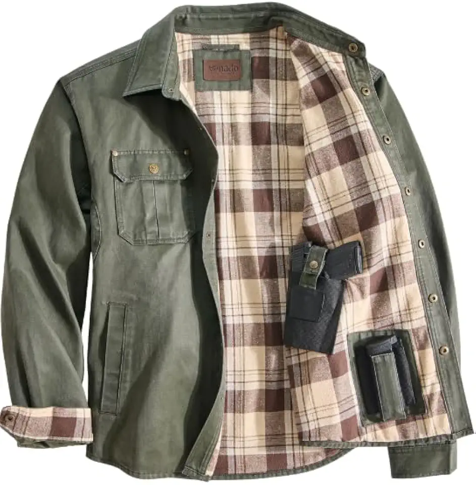 Venado Cotton Suede Concealed Carry Shirt Jacket