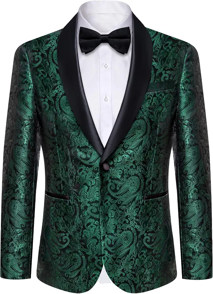DiBanGu Mens Blazer Casual Suit Jacket Tuxedo One Button Sport Coat