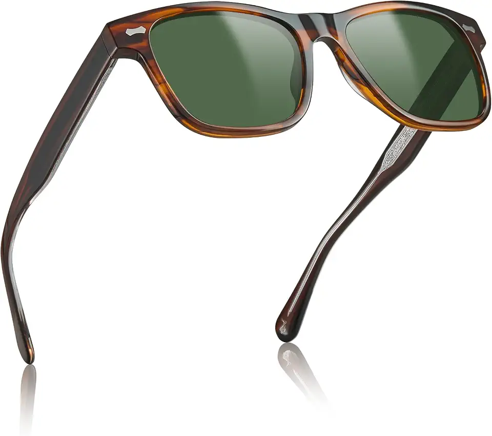 ClimatePartner Verified CARFIA Retro Thick Acetate Polarized Sunglasses for Men UV400 Lenses CA2301