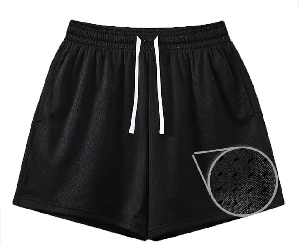 Mens Mesh Shorts 6Inch/9Inch Inseam Mens Athletic Shorts Breathable Fabric for Gym and Workouts
