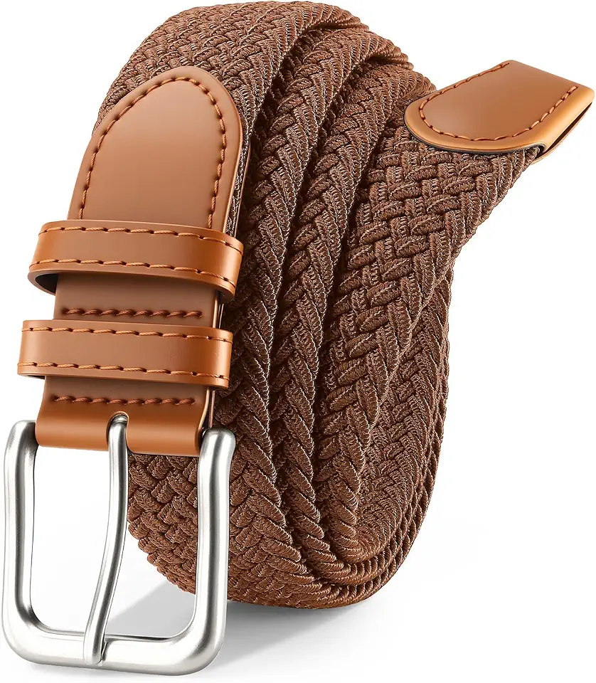 Global Recycled Standard Men's Belt Braided Stretch Belt for Men Golf Pants Casual Shorts Jeans