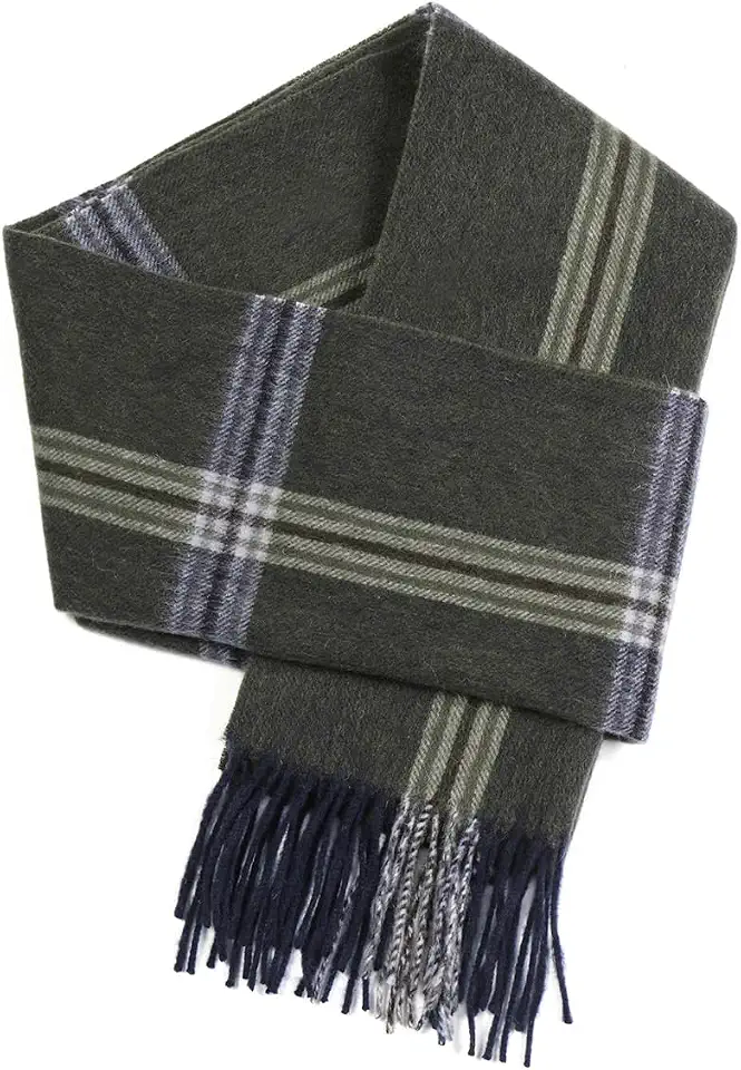 Winter Wool Plaid Scarf for Men,Women Fashion Tartan Wrap Checkered Scarves